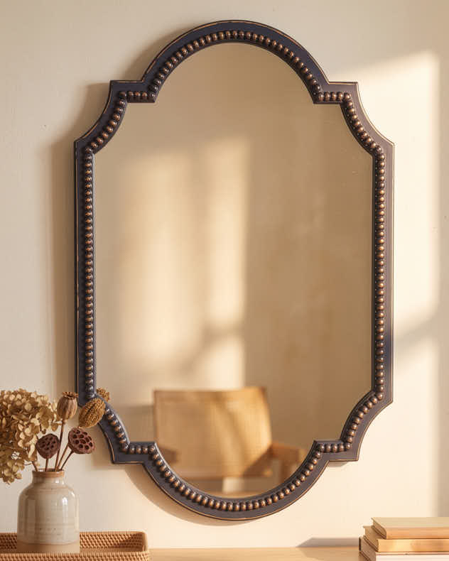 Portrait Navy Wall Mirror