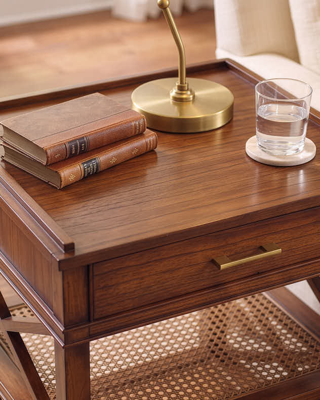 Melia Cross Woven Side Table
