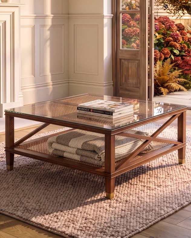 Melia Cross Woven Coffee Table