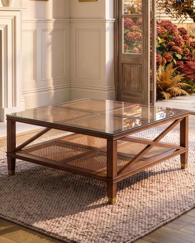 Melia Cross Woven Coffee Table