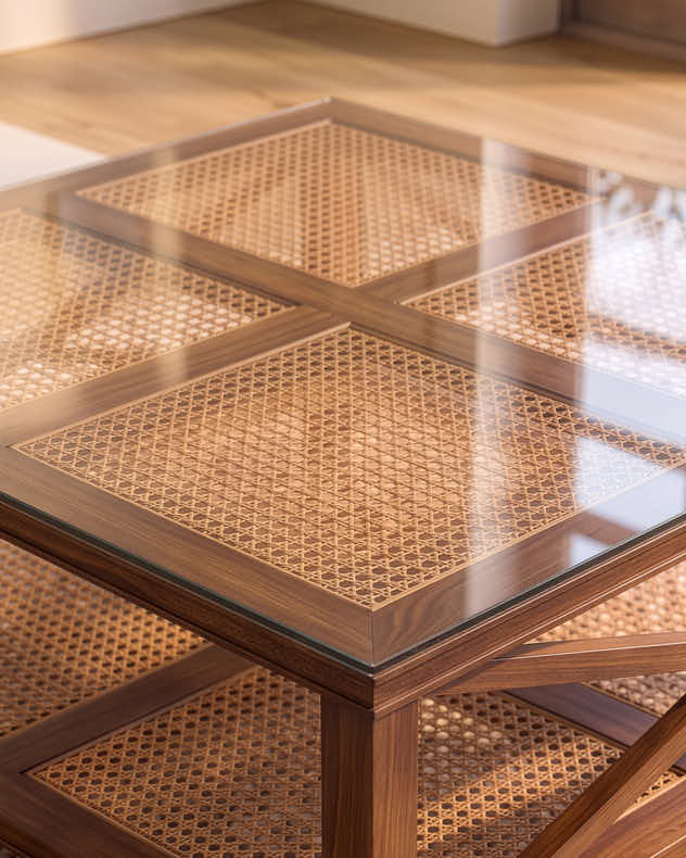 Melia Cross Woven Coffee Table