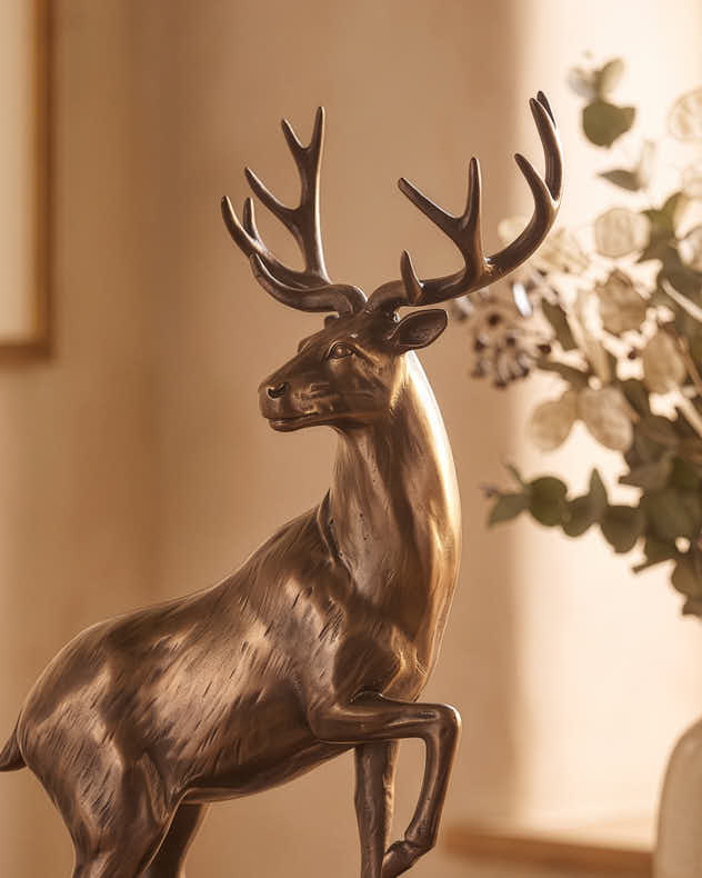 Bronze Mountain Stag Ornament