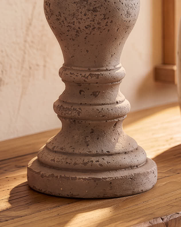 Antiqued Pillar Candle Holder