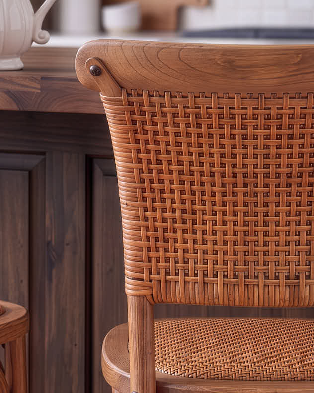 Oakleigh Rattan Back Bar Stool