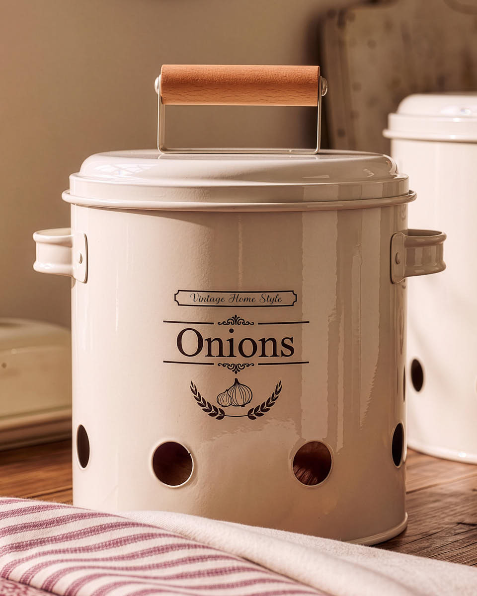 Country Kitchen Onion Tin
