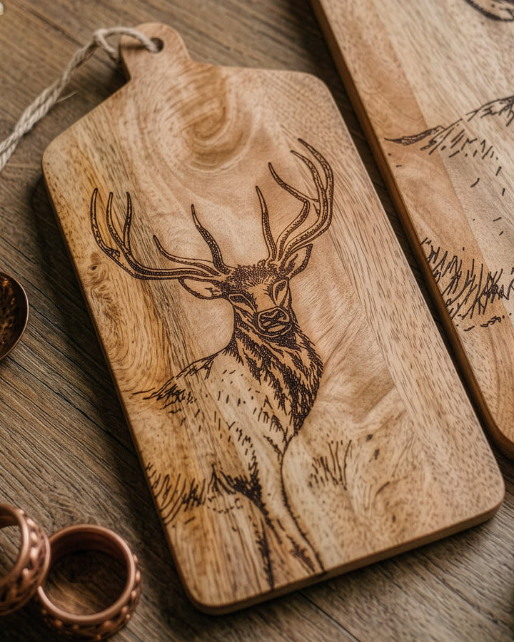 Stag Engraved Table Platter