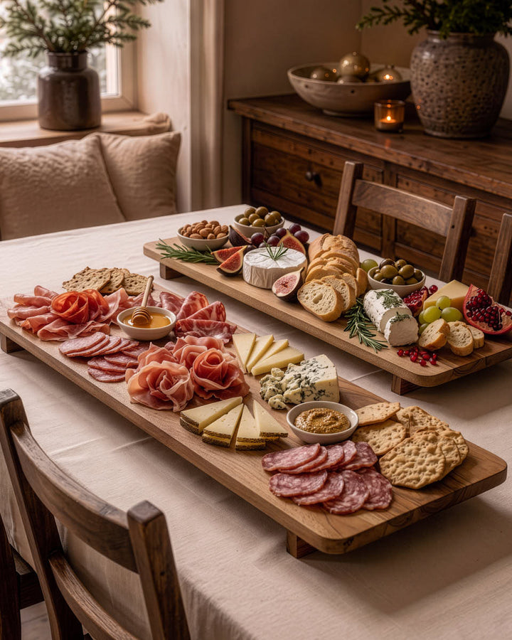 Footed Mango Wood Serving Platter