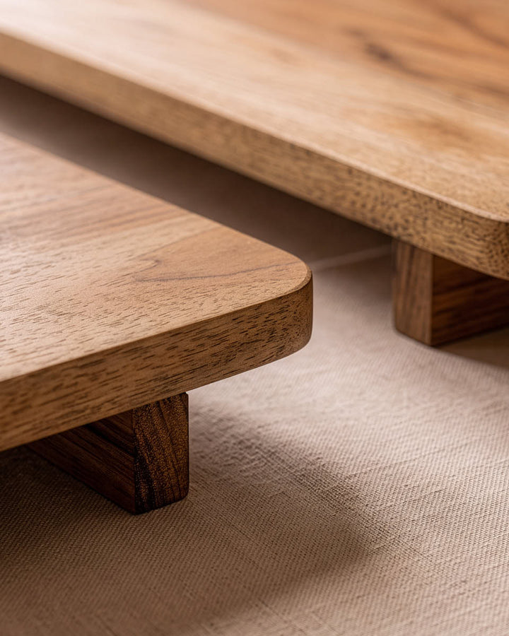 Footed Mango Wood Serving Platter