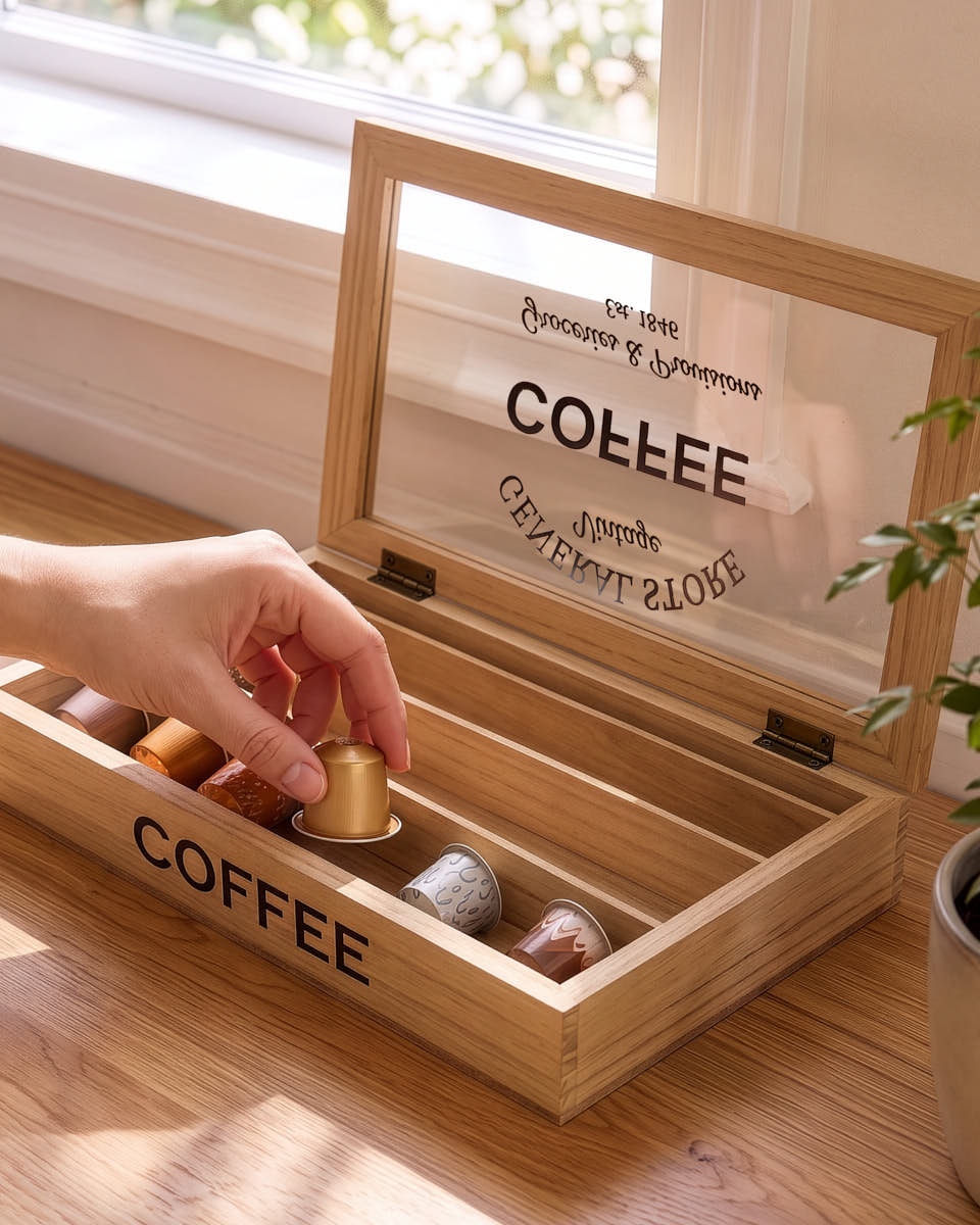 Vintage Style Coffee Pod Caddy