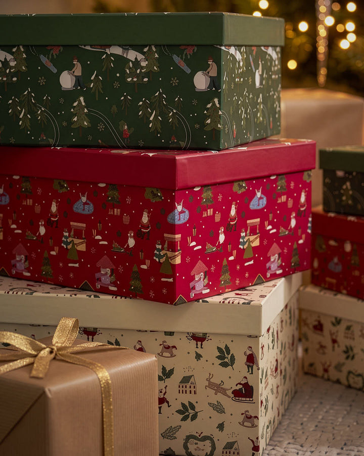 Festive Scene Gift Box Set of 6