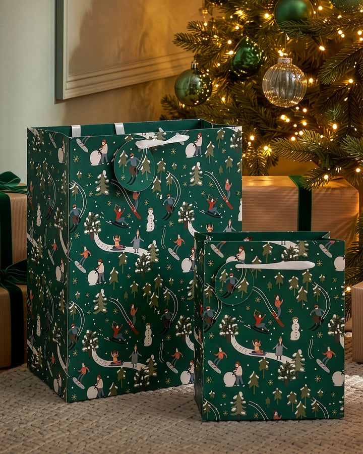 Festive Scene Gift Bags Set of 6