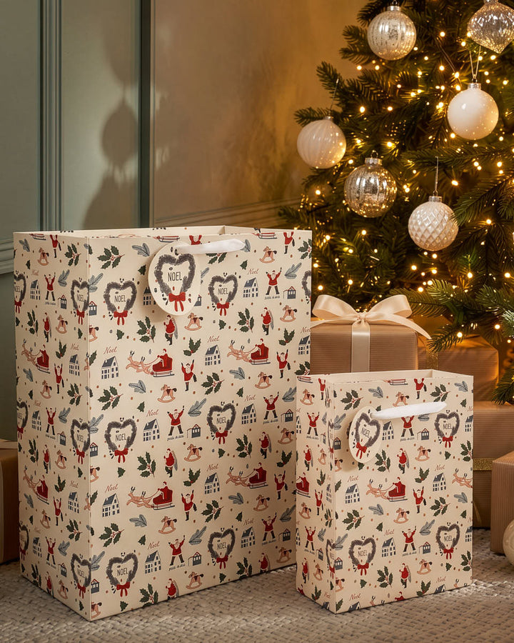 Festive Scene Gift Bags Set of 6