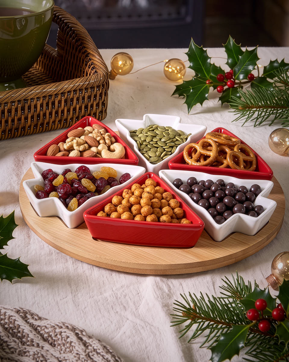 6pc Christmas Tree Tapas Dish Set