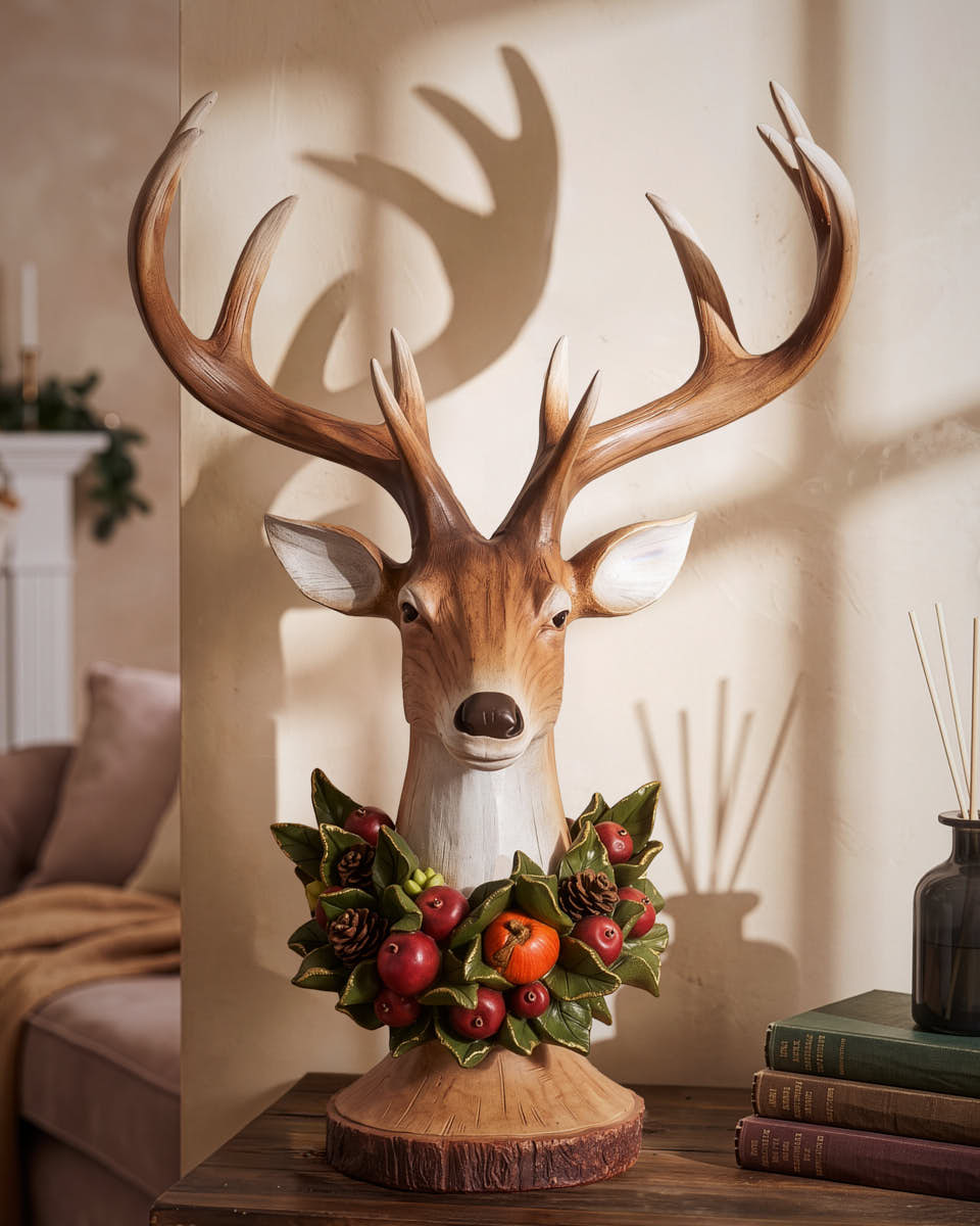 Stag Bust Resin Ornament