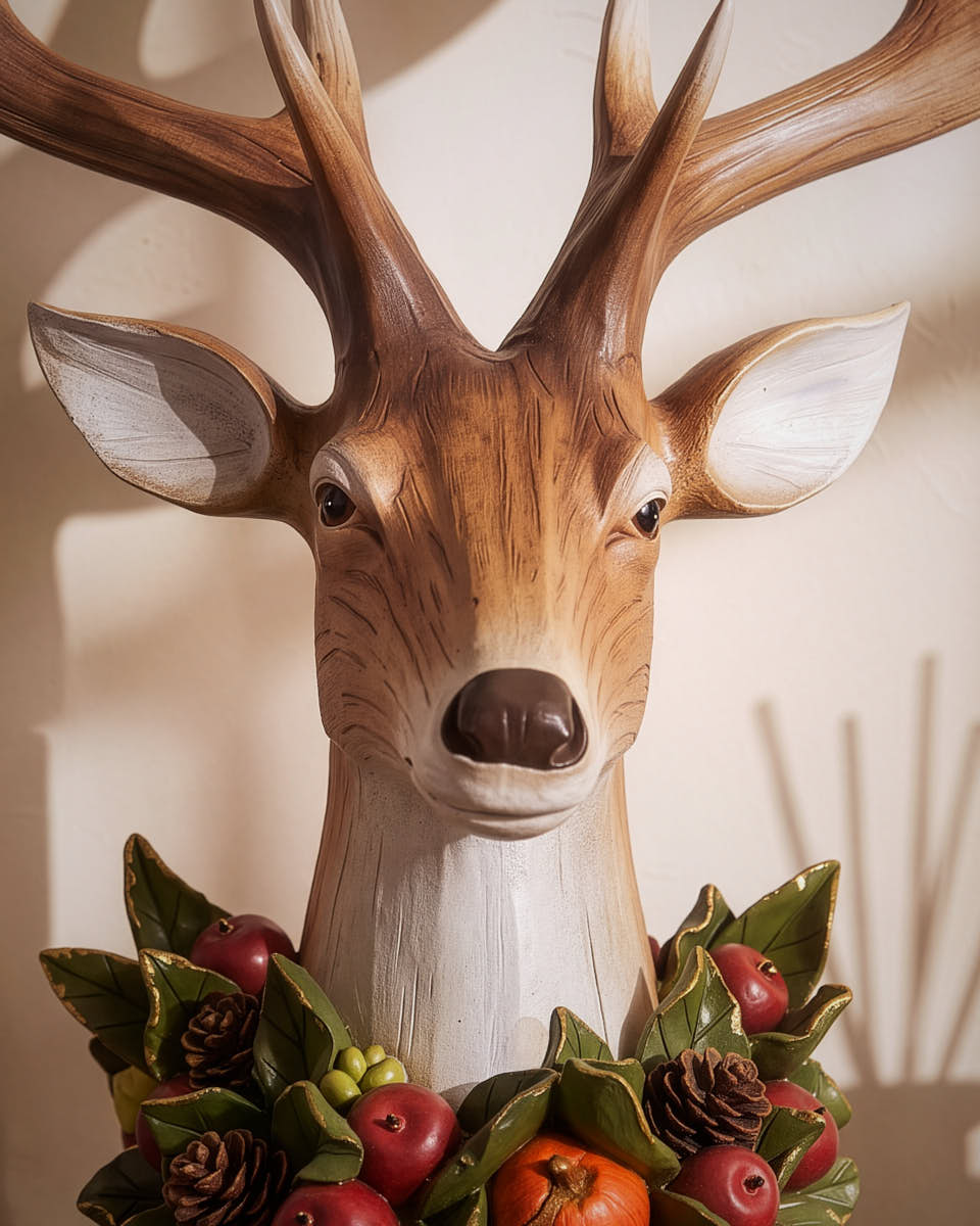 Stag Bust Resin Ornament