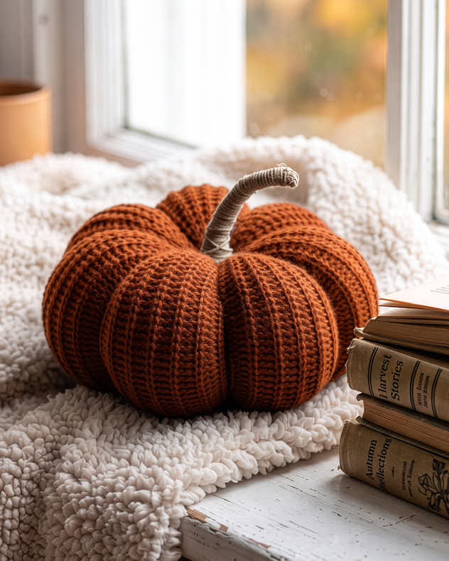 Knitted Pumpkin Decoration