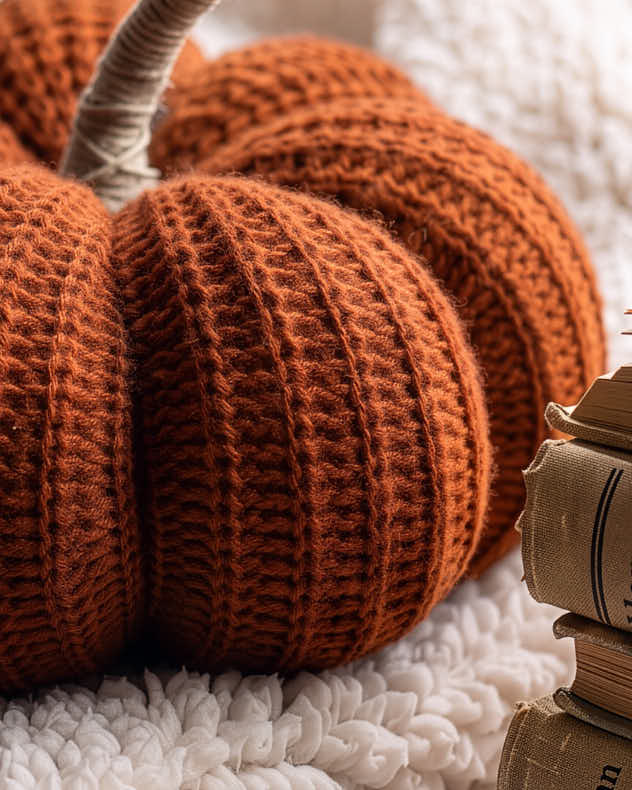 Knitted Pumpkin Decoration