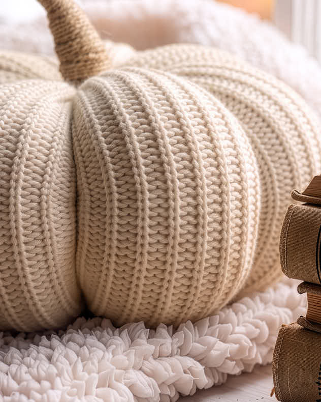 Knitted Pumpkin Decoration