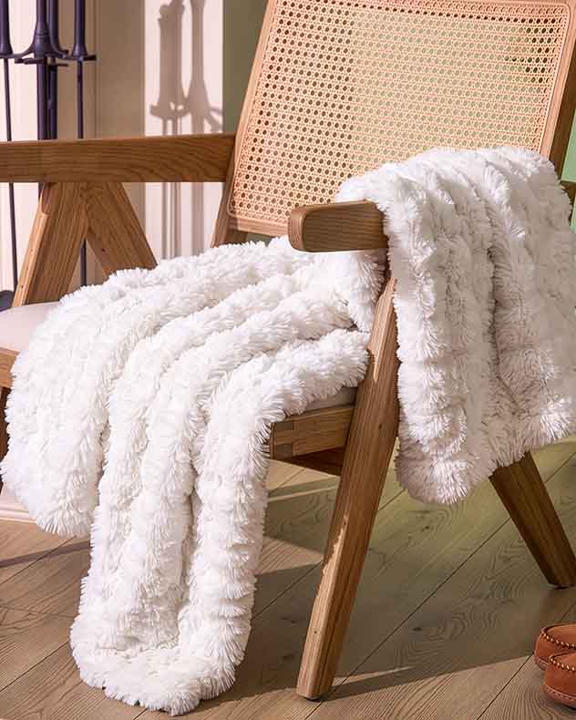 White Rabbit Luxe Faux Fur Throw