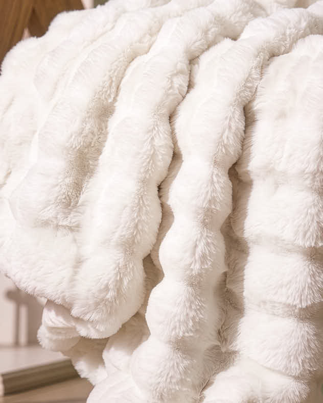 White Rabbit Luxe Faux Fur Throw