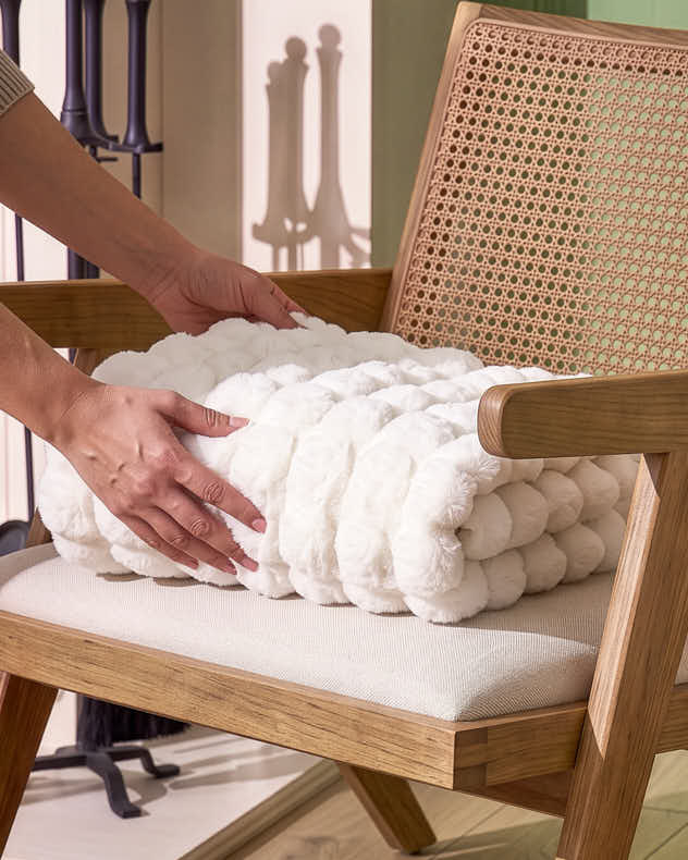 White Rabbit Luxe Faux Fur Throw