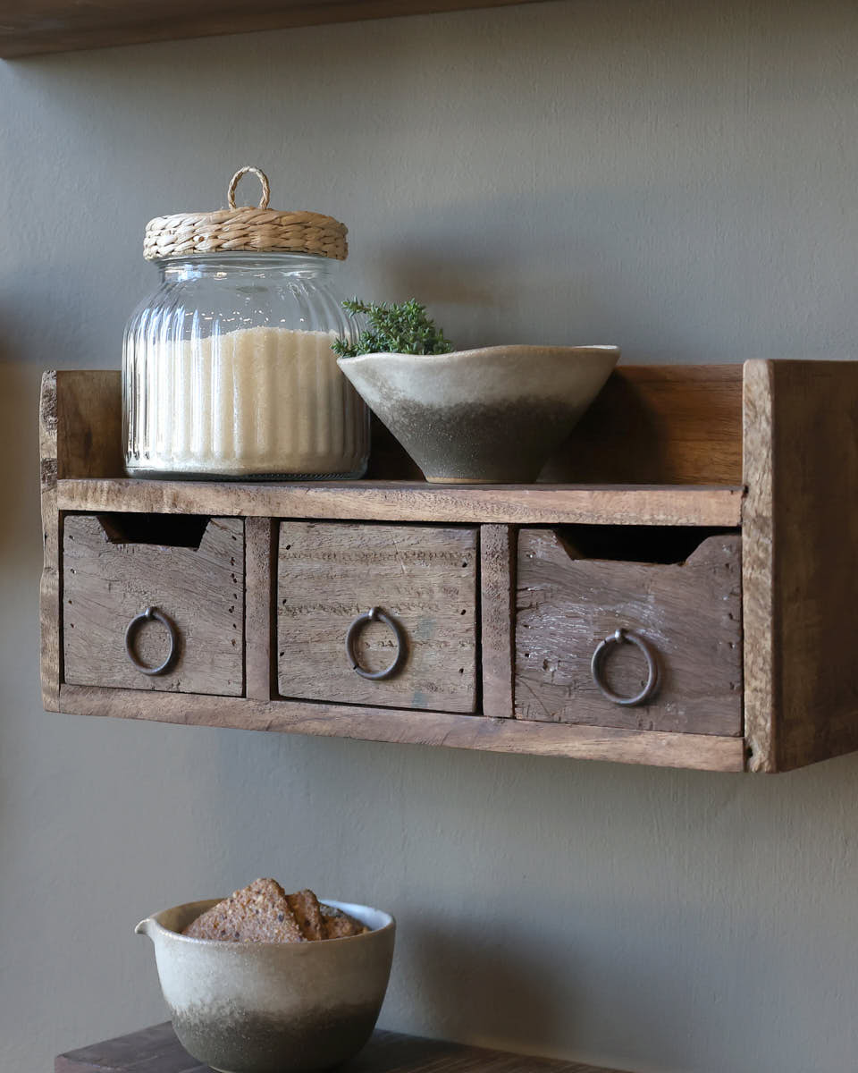 Reclaimed Wood Kitchen Storage Shelf