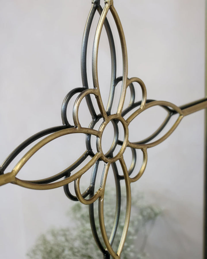 Floral Crest Panel Mirror