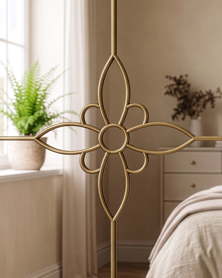 Floral Crest Panel Mirror 180cm x 90cm
