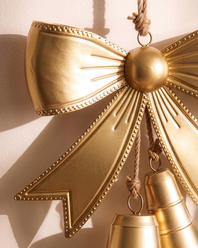 Gold Christmas Bow Decoration