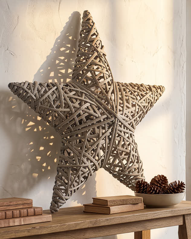 Large Wicker Star Decoration