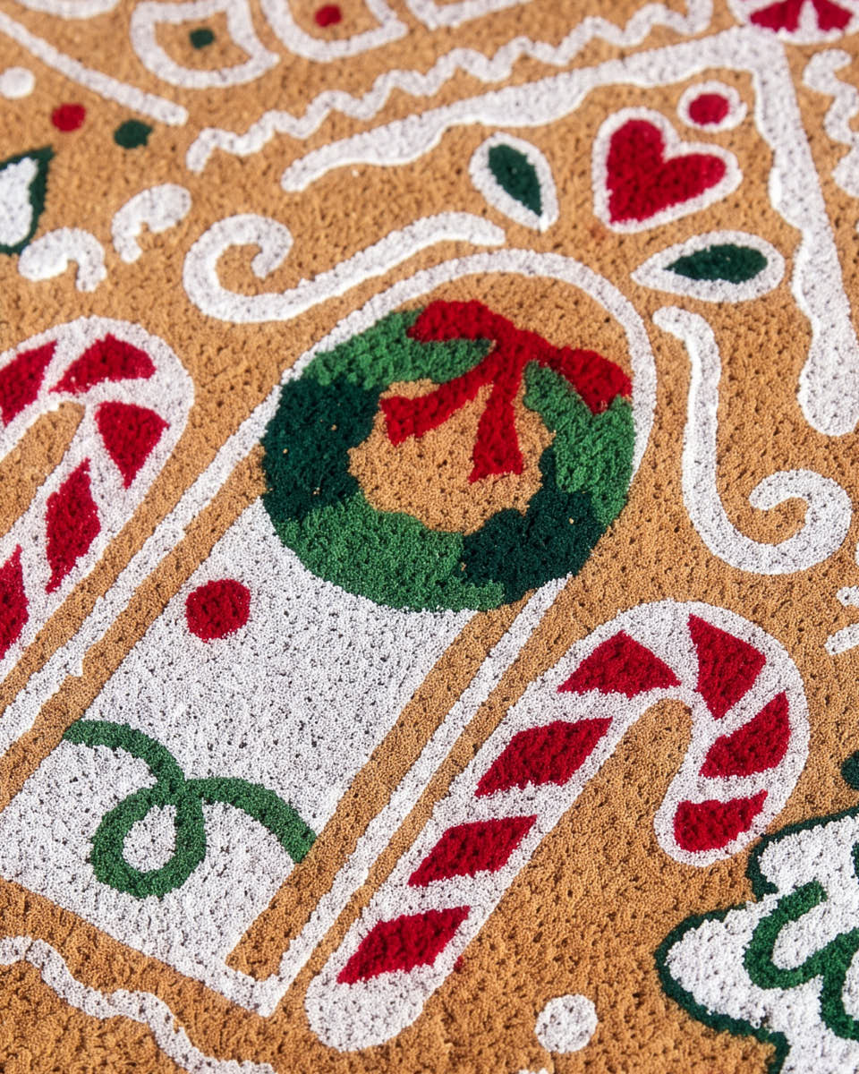 Gingerbread House Coir Doormat