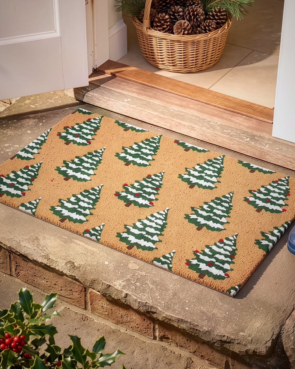 Christmas Tree Coir Doormat