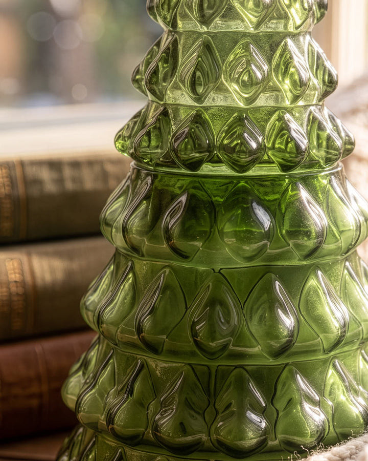 Glass Christmas Tree Candle