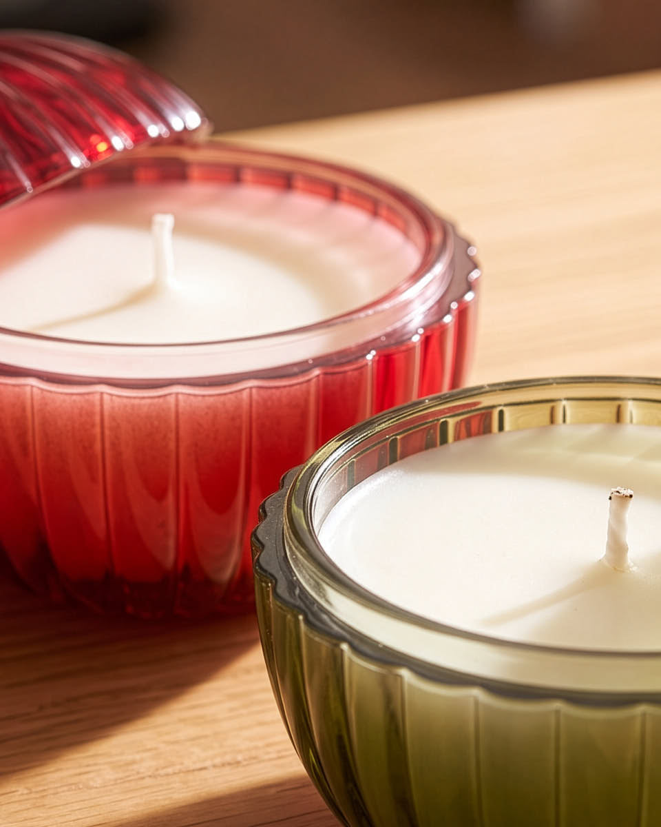 Set of 6 Glass Bauble Candles