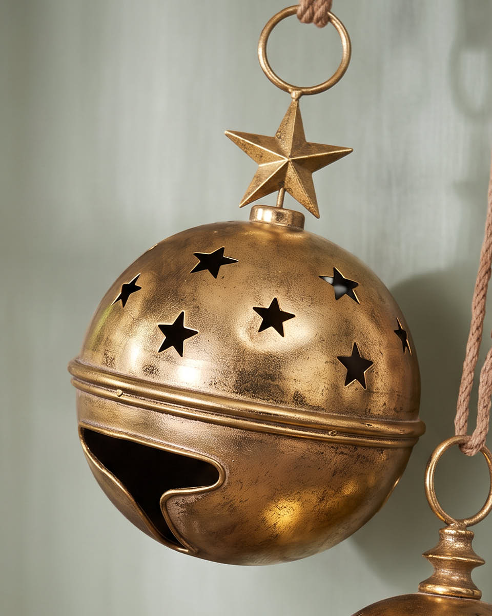 Set of 2 Metal Christmas Bells