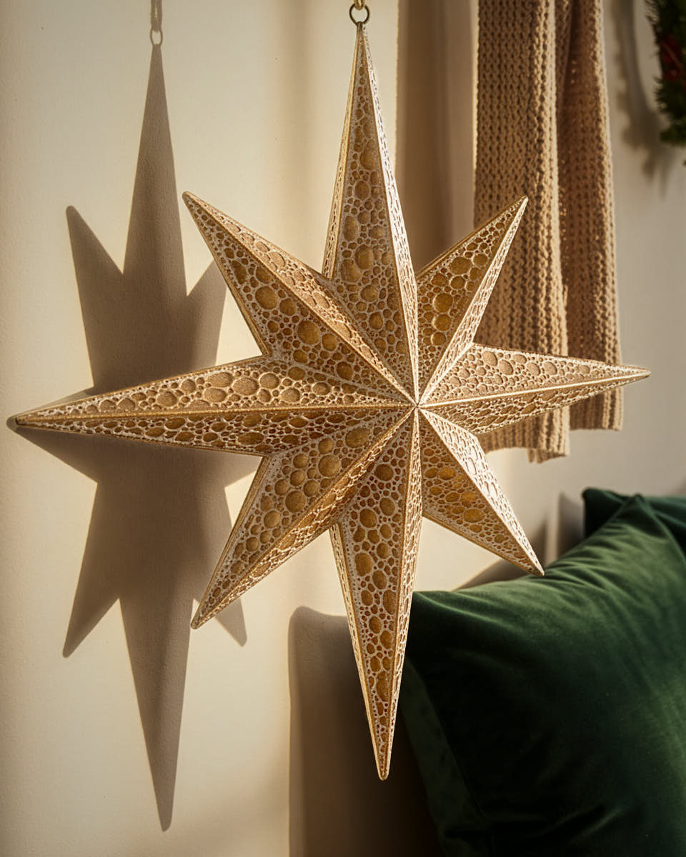 Hanging Gold Metal Star