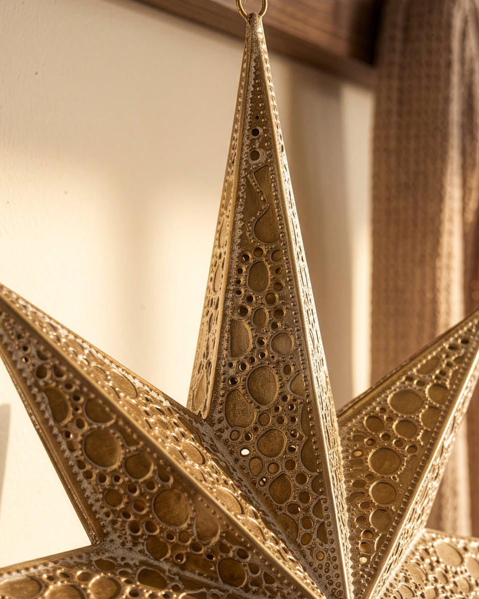 Hanging Gold Metal Star