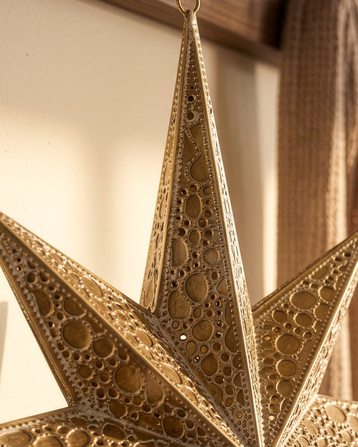 Hanging Gold Metal Star