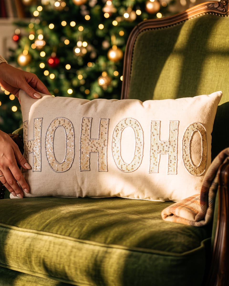 HO HO HO Christmas Cushion