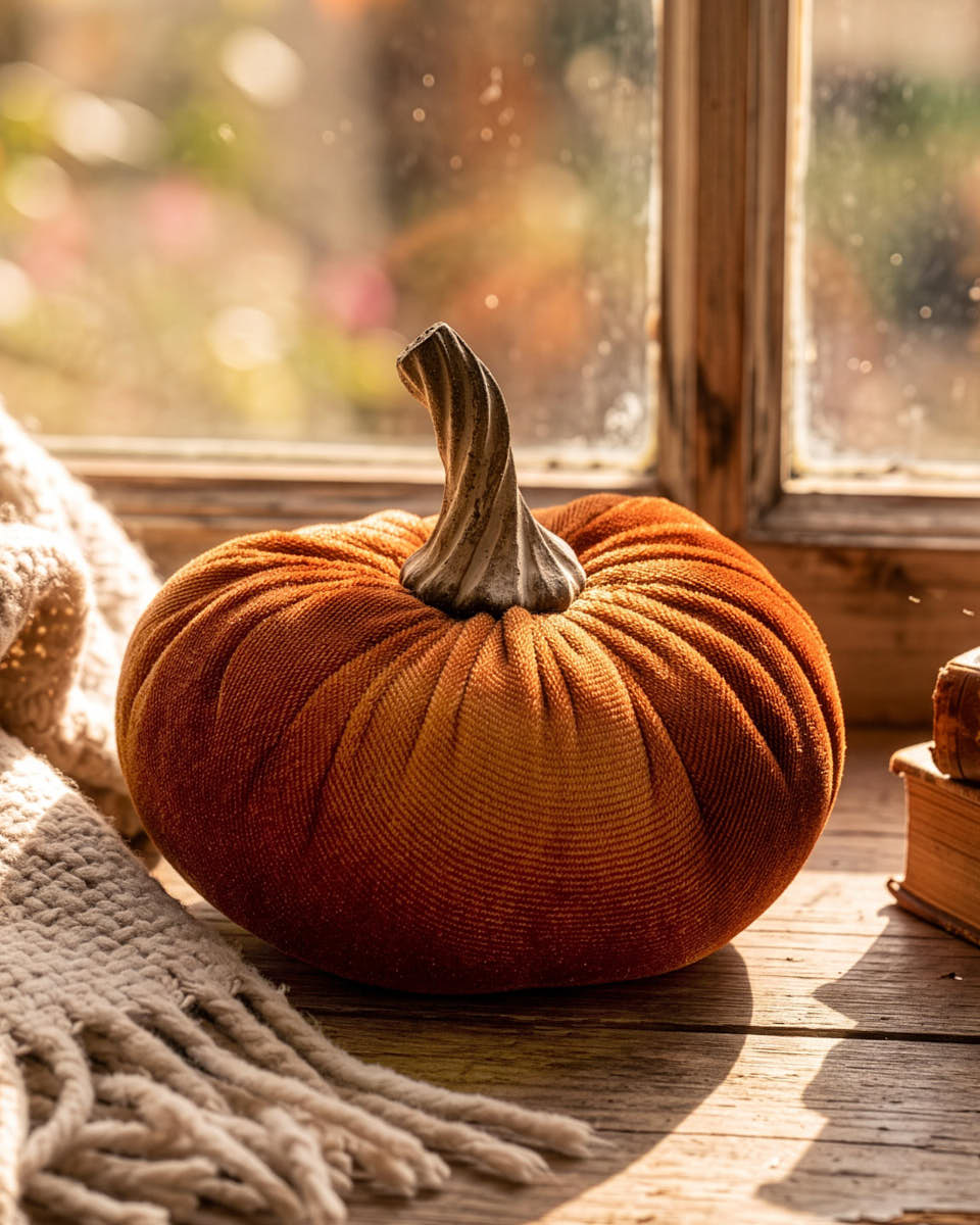 Velvet Pumpkin Cushion