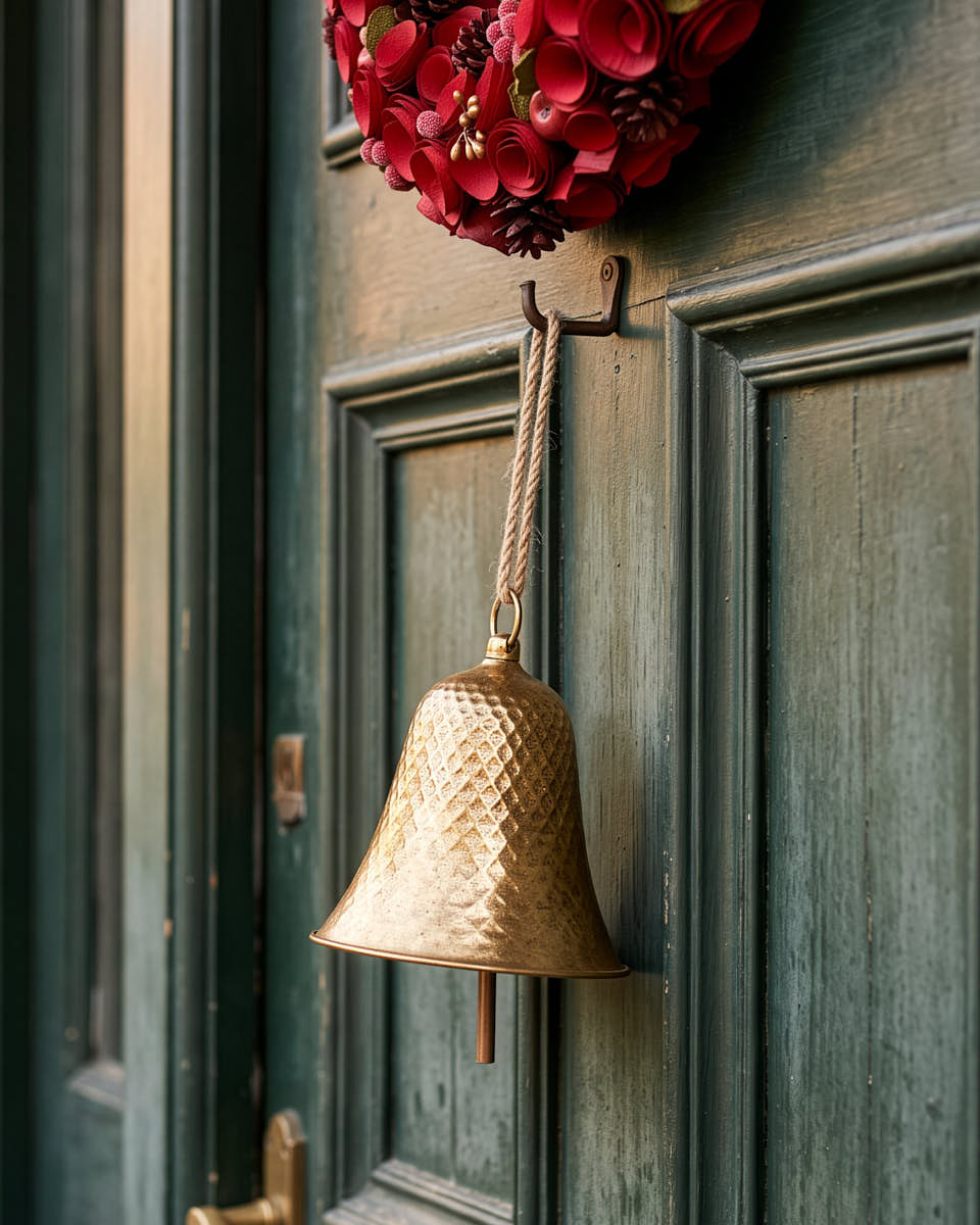 Gold Diamond Relief Bell Decoration
