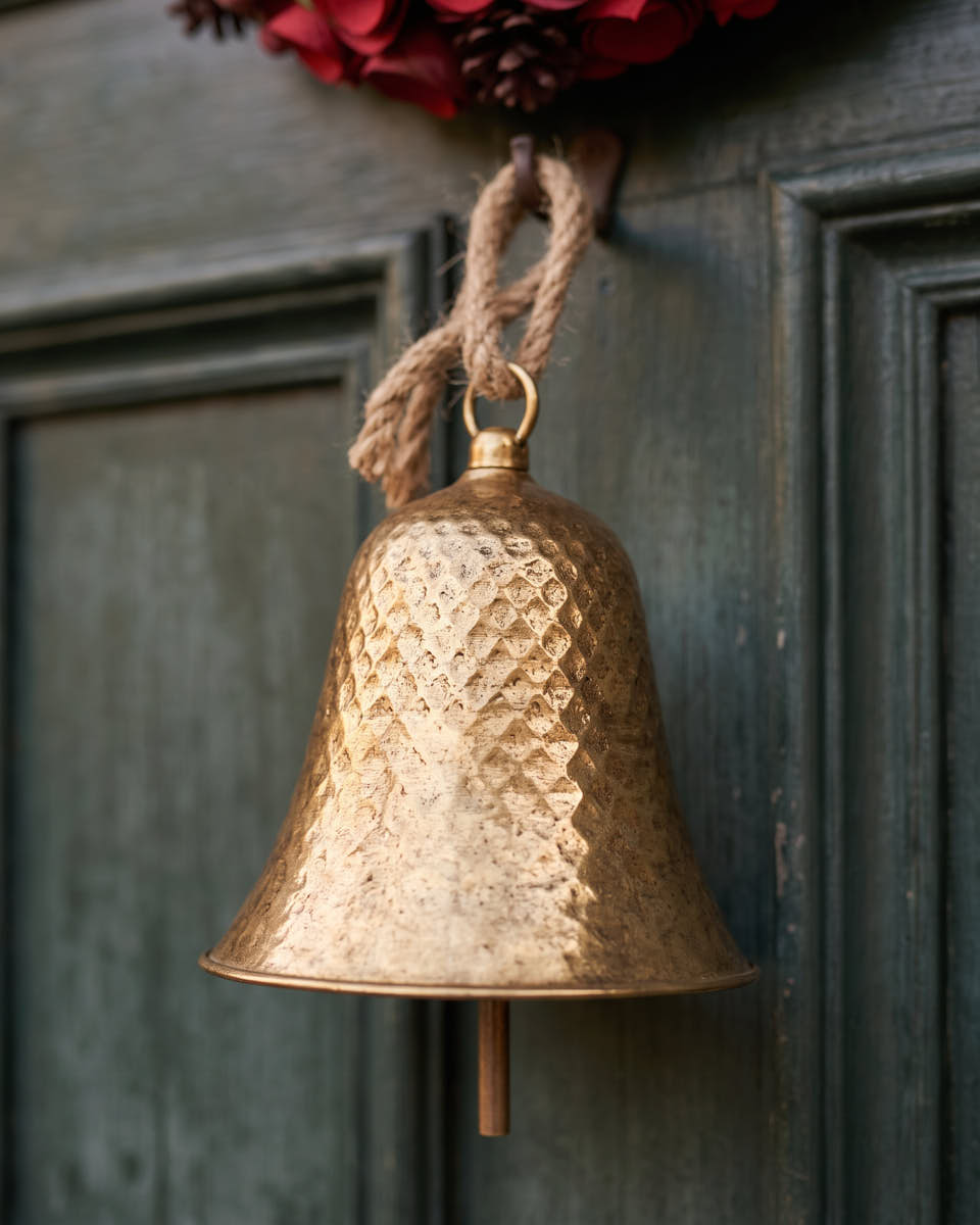 Gold Diamond Relief Bell Decoration