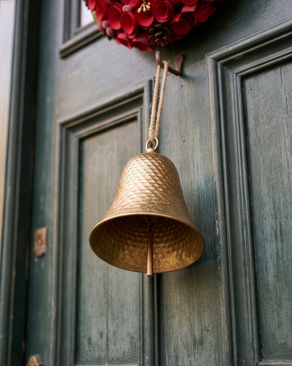 Gold Diamond Relief Bell Decoration