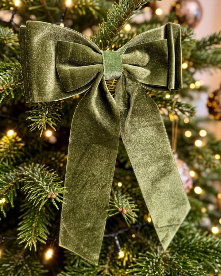 Velvet Bow with Clip 30cm
