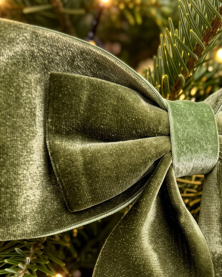Velvet Bow with Clip 30cm