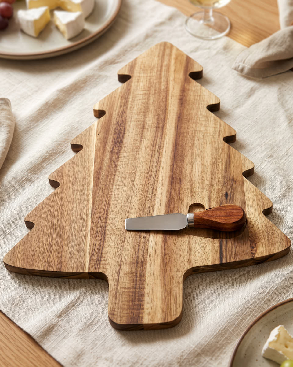 Christmas Tree Cheese Board Gift Set