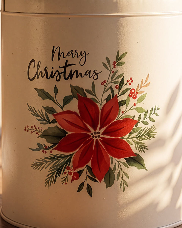 Poinsettia Milk Churn Vase
