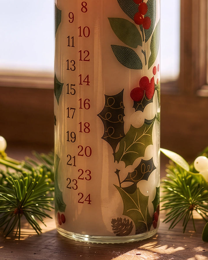 Winter Fir Scented Advent Candle