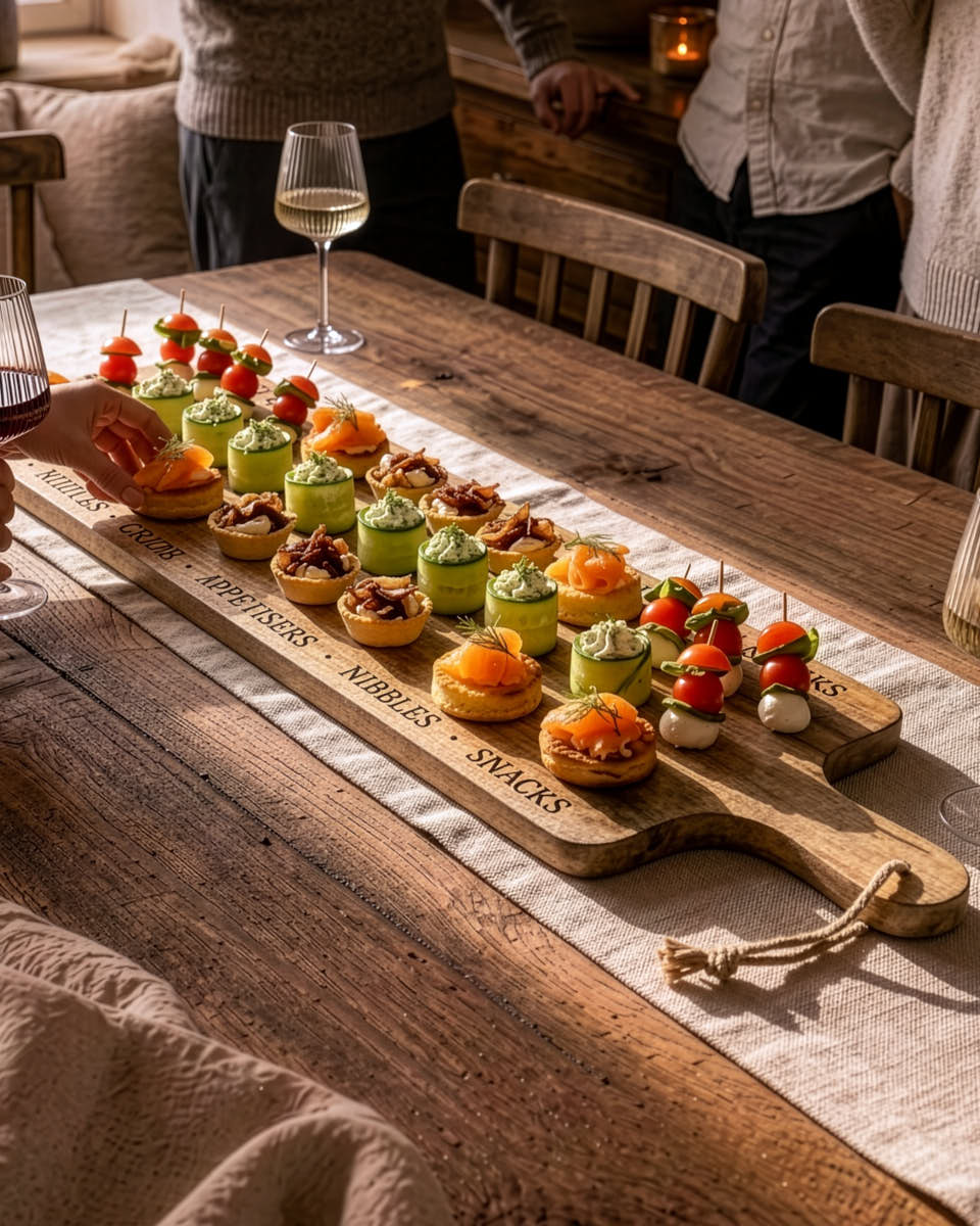 Etched Finish Canape Platter
