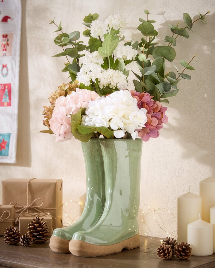 Pastel Hues Bouquet with Welly Vase